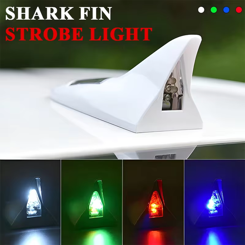 pearl white Solar Shark Fin Strobe Light