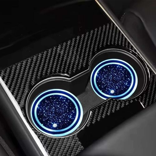 2ps LED Illuminated Car Cup Holder Pad