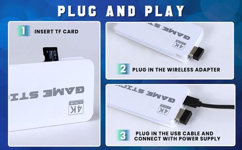 Mass Games Retro Game Console with 20000+ Built-in Games 19 Emulators 2 Wireless Controllers 4K Output & 64GB SD Card Perfect for Kids & Adults - Portable Gaming System