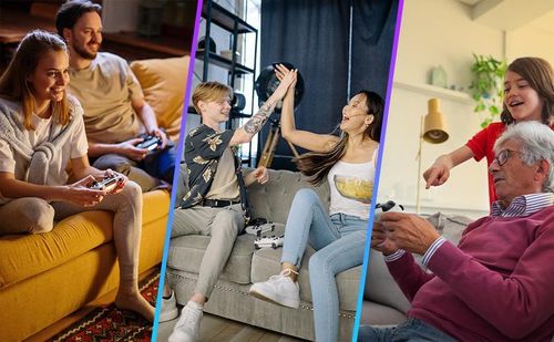 Mass Games Retro Game Console with 20000+ Built-in Games 19 Emulators 2 Wireless Controllers 4K Output & 64GB SD Card Perfect for Kids & Adults - Portable Gaming System