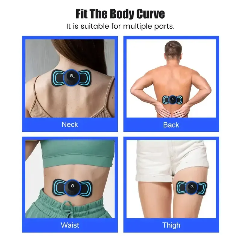 Full Body Sports Massager for Abdomen, Shoulder, Neck, Whole Body, Portable Mini Massage Patch