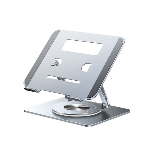 Aluminum Alloy 360 Degree Rotation Portable Foldable Adjustable Laptop Stand for 17.3 Inches