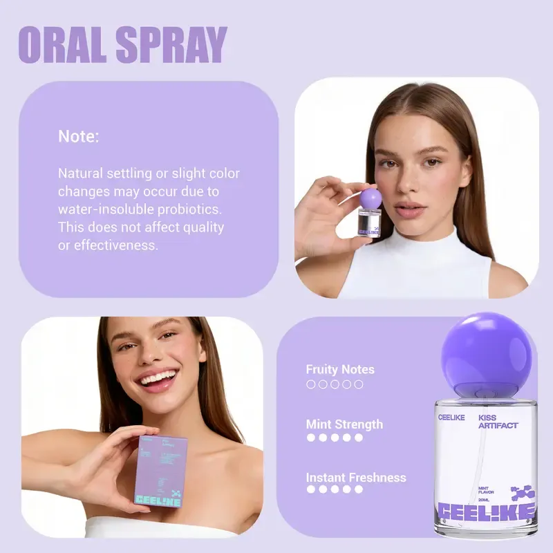 CEELIKE Probiotic Oral Spray 20ml - Fresh Breath & Oral Care, Sugar-Free, Portable, Long-Lasting Freshness