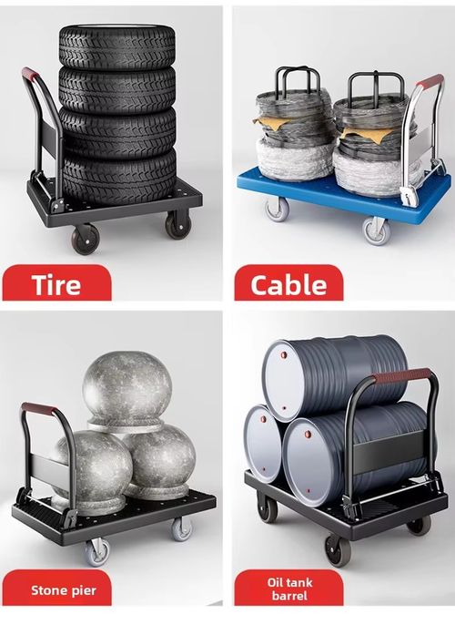 Thickened plastic silent flatbed trolley