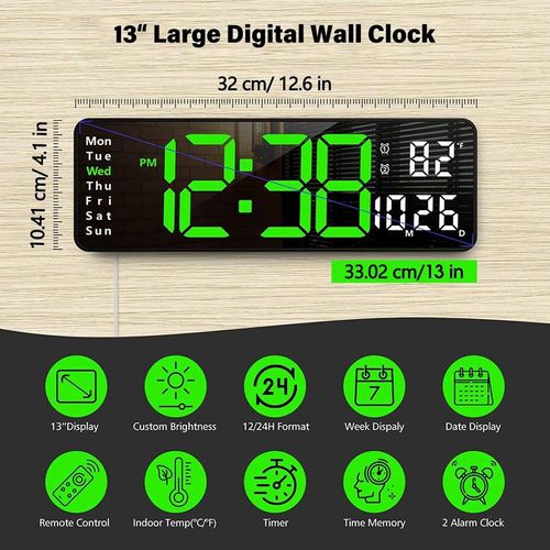 🔥2024 Upgraded Digital Wall Clock Large Display