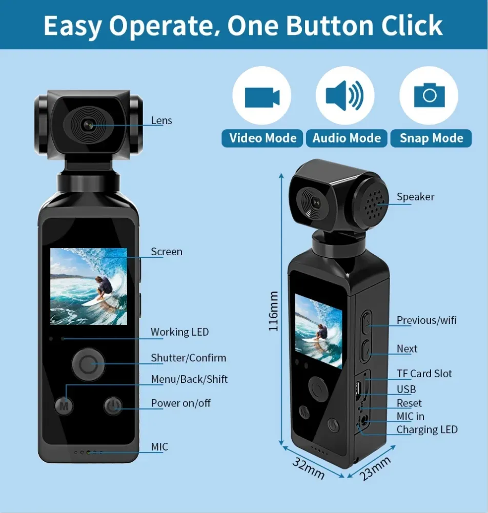 WiFi pocket panoramic camera