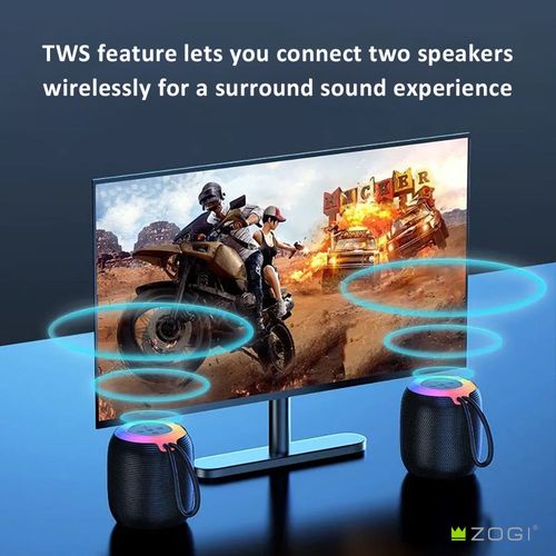 2025 Portable Studio Travel Music BT Speakers Mini HiFi Subwoofer with RGB LED Lights Popular for Parties