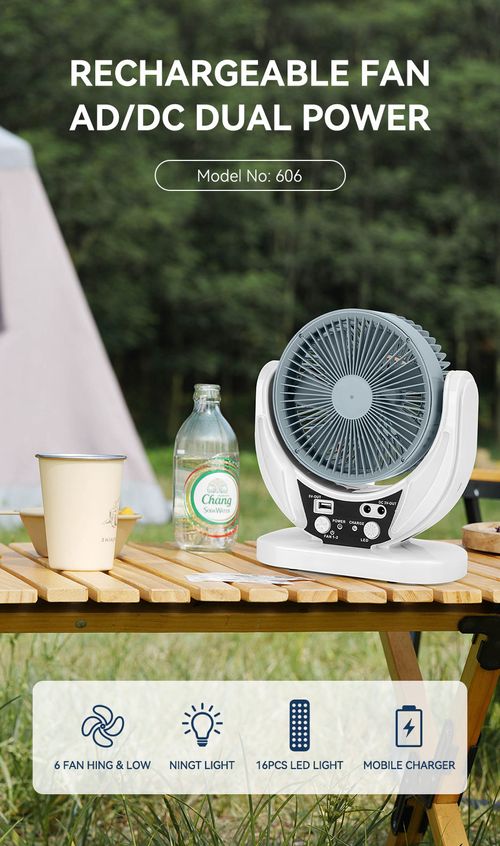 Hot Selling USB Charging LED Table Fan with Solar Panel Multi-Function Desktop Wind Two Speed Options Large Battery Powered