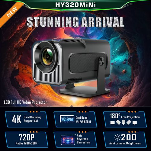 HY320mini projector - 720P Android 11 high-definition home theater portable WIFI projector🎄