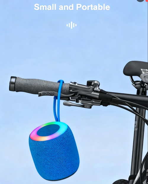 2025 Portable Studio Travel Music BT Speakers Mini HiFi Subwoofer with RGB LED Lights Popular for Parties