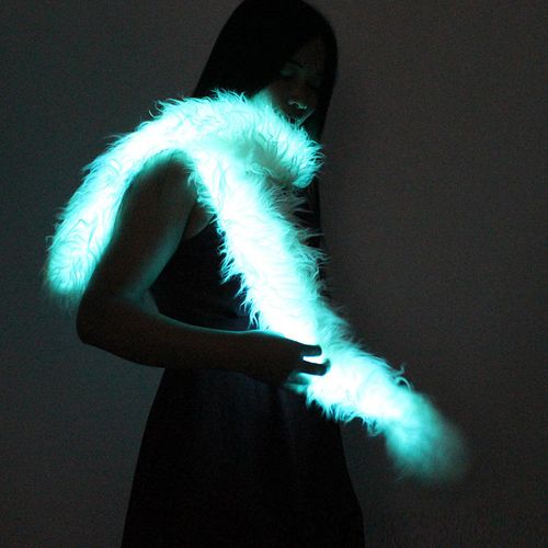 USB Rechargeable LED Scarf Winter Warm Plush Light for Men & Women Outdoor Night Fun Concert Rave Party & Fashion Show Gift