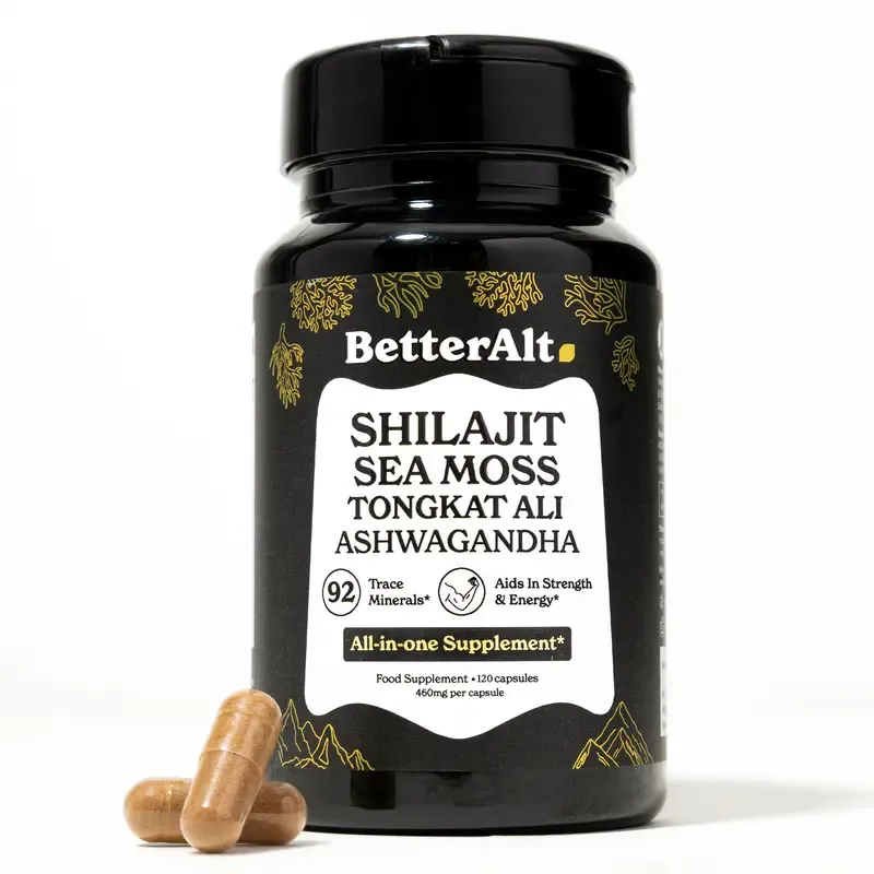 Shilajit, Ashwagandha & Sea Moss Capsules | Lab-Tested for Purity | Helps Boost Energy & Immunity | 2-Month Pack