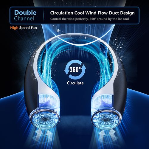 Fashionable neck-mounted fan