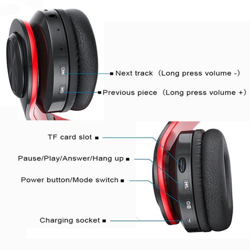 B39 heavy bass light-emitting Bluetooth earphones