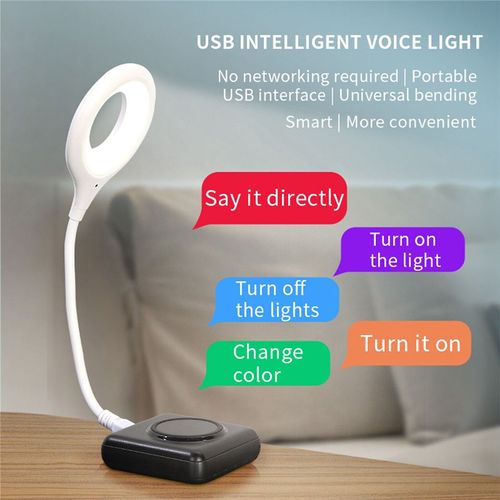 High-Quality USB Smart Voice Control Night Light Bedroom Lamp Bedside Lamp Sleep Light Table Lamp