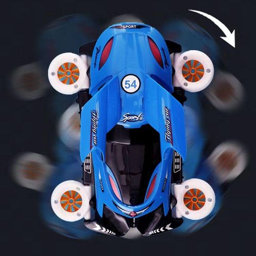 Four-wheel rotating stunt car