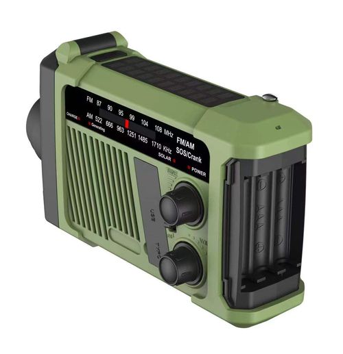 Hand-cranked radio
