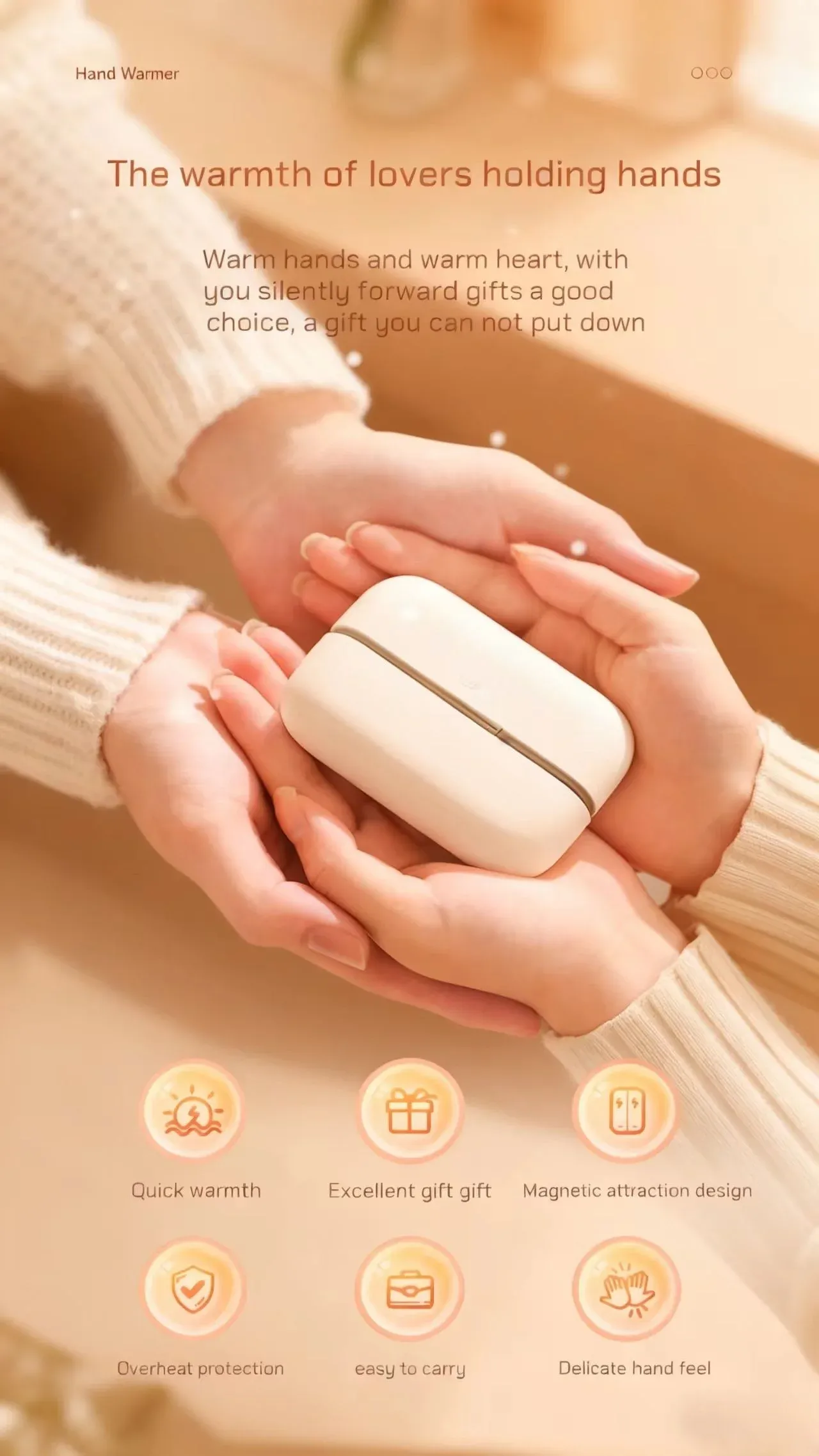 Magnetic Heating Hand Warmer