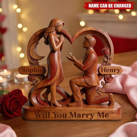 Personalized Couple Proposal Themed Acrylic plaque