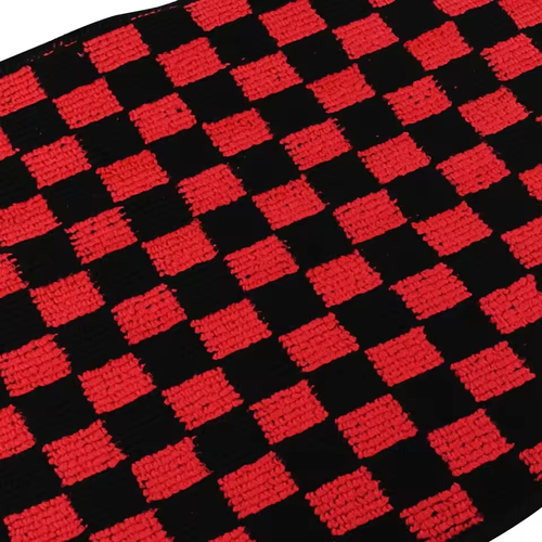 4PCS Universal Checkered Floor Mats - Anti-slip Waterproof Easy-clean Car Mats for All Vehicles