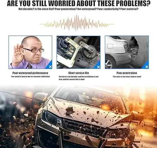 Buy one, get one free 24V Super Loud Waterproof Train Horn for Cars Motorcycles Boats Trucks Universal Air Horn