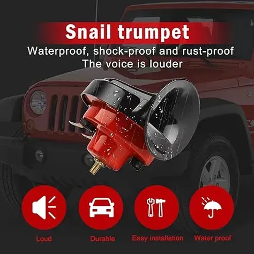 Buy one, get one free 24V Super Loud Waterproof Train Horn for Cars Motorcycles Boats Trucks Universal Air Horn