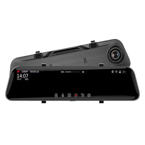 2.5K Mirror Dashcam with 1440P GPS 24H Parking WiFi Recording Black Box
