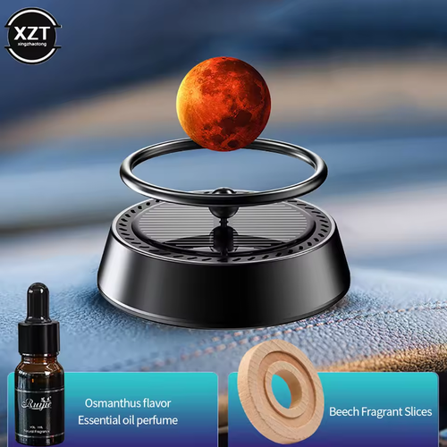 Buy 1 Get 1 Free Solar Powered Car Air Freshener with Essential Oil Diffuser and Starry Night Light