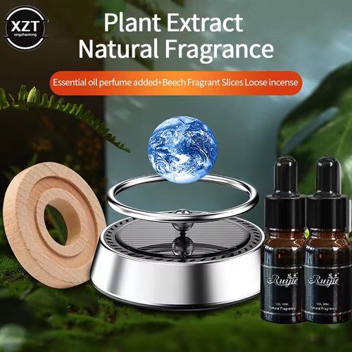 Buy 1 Get 1 Free Solar Powered Car Air Freshener with Essential Oil Diffuser and Starry Night Light