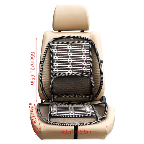 Summer Ice Silk 4-Piece Set | 2 Seat Pads + 2 Lumbar Pillow | Breathable Back Support | Office-Car Universal