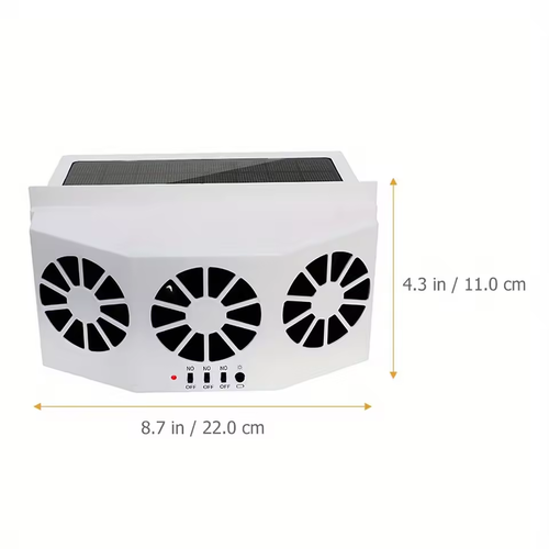 Solar Car Ventilation Fan | Quiet Cooling + Air Circulation | Parking Heat Reduction-Garage Ventilation | Battery-Free Auto-Start