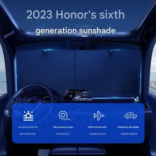 🔥 6-Layer Nano Sunscreen Car Retractable Sunshade | Universal Fit + Auto-Adjustable Shade