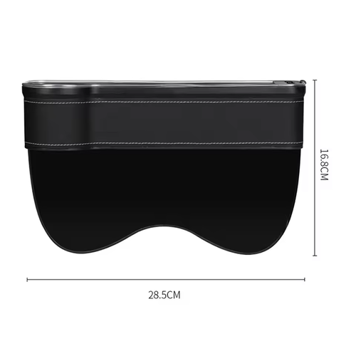 Car Crevice Storage Box Dual USB Charger LED Light Seat Gap Organizer for Phone Bottles Cards​（Buy one, get one free）