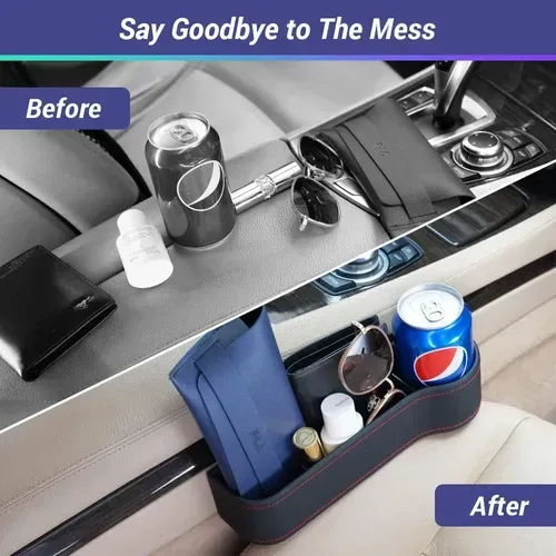 🚗 Front Row Dual Organizer Set  Car Driver Seat Organizer - Organize Keys or Phone or Coffee in Seconds! ✨