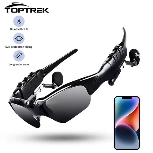 Stereo Earphones Wireless Headset with Mic Glasses Sunglasses for Driving Cycling Sports Noise Reduction Headphones