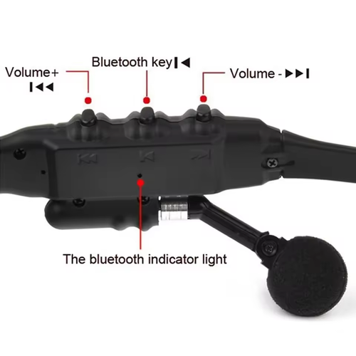 Stereo Earphones Wireless Headset with Mic Glasses Sunglasses for Driving Cycling Sports Noise Reduction Headphones