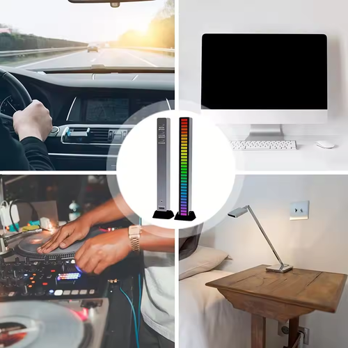 Smart RGB Music Rhythm Lamp APP Sound Control Ambient Light for Gaming & Desk​