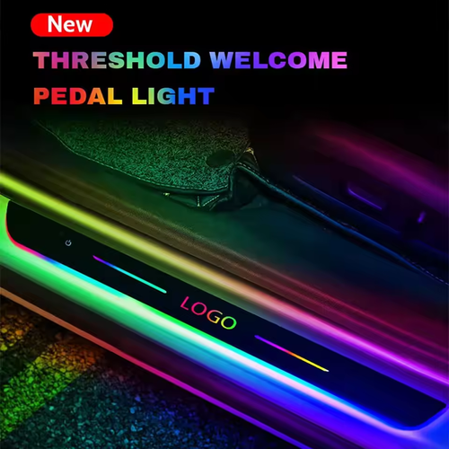 USB Power Welcome Logo Projector Door Sill Light for Car Modification（4pcs）