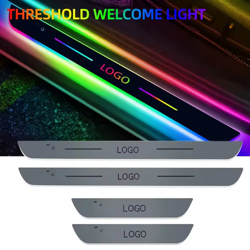 USB Power Welcome Logo Projector Door Sill Light for Car Modification（4pcs）