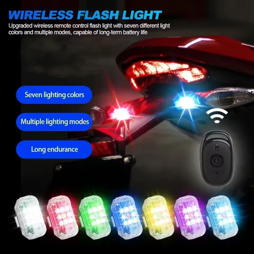 2-Pack 7-Color Remote Car Bumper Lights – 7 Hues at Fingertips, Night Drive Vibe Booster！