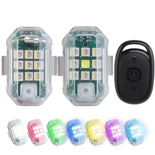 2-Pack 7-Color Remote Car Bumper Lights – 7 Hues at Fingertips, Night Drive Vibe Booster！