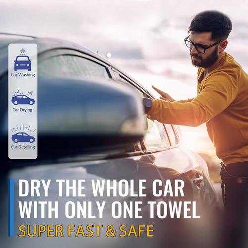 Microfiber Car Drying Towel Ultra Absorbent Scratch-free for Pressure Washed Cars​  （3pcs）