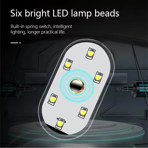 Magnetic USB Rechargeable 7 Color Touch Control LED Car Night Light for Reading Door Storage and Ambient Lighting（4pcs）
