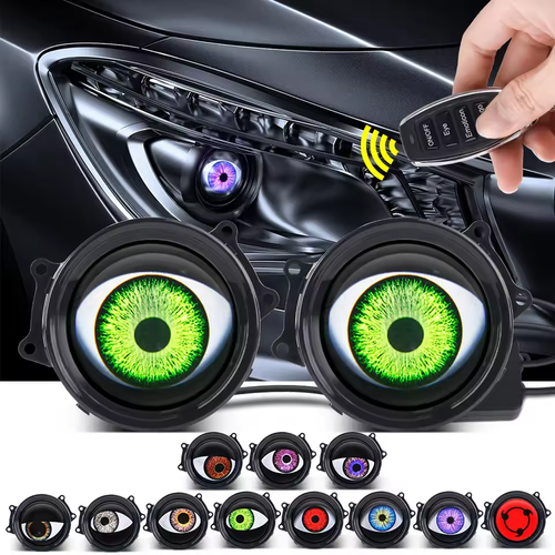 Cool Decoration Dynamic LED Car Headlights Devil Eye LED Car Light Headlight Assembly Modified Eagle Eye Light Cars Accessory