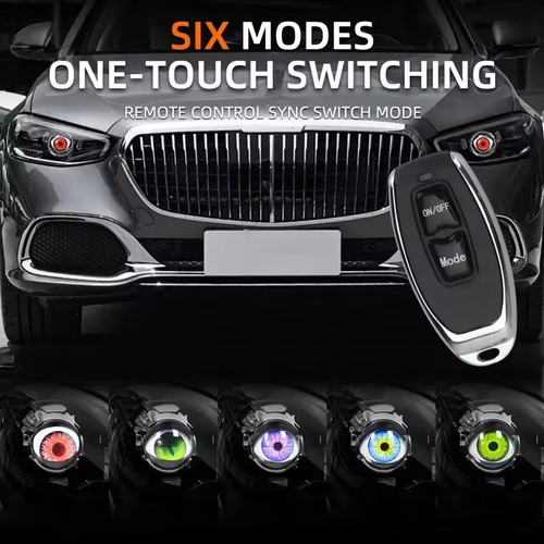 Cool Decoration Dynamic LED Car Headlights Devil Eye LED Car Light Headlight Assembly Modified Eagle Eye Light Cars Accessory