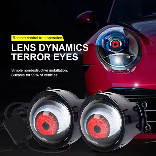Cool Decoration Dynamic LED Car Headlights Devil Eye LED Car Light Headlight Assembly Modified Eagle Eye Light Cars Accessory