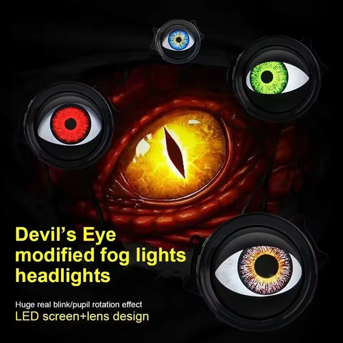Cool Decoration Dynamic LED Car Headlights Devil Eye LED Car Light Headlight Assembly Modified Eagle Eye Light Cars Accessory