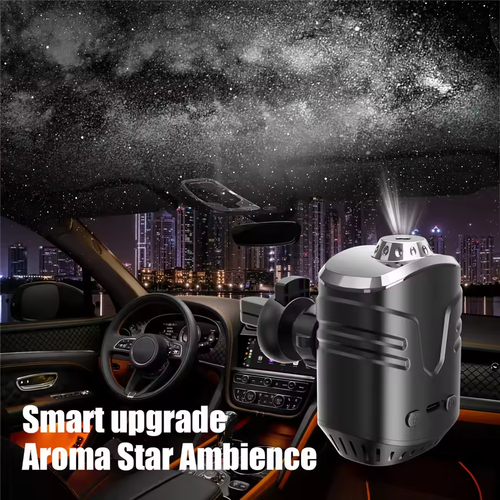 Car Aroma Diffuser with LED Starry Ambient Light For Cologne Perfume Car Air Freshener Flavoring for Cars Fragrance Diffusers
