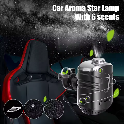 Car Aroma Diffuser with LED Starry Ambient Light For Cologne Perfume Car Air Freshener Flavoring for Cars Fragrance Diffusers