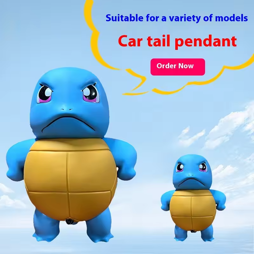 New Popular Toys Anime Will Spray Water Jenny Car Accessories Spray Water Big Size Proud And Cute Model Toys Car Squirtle Orname（16cm）